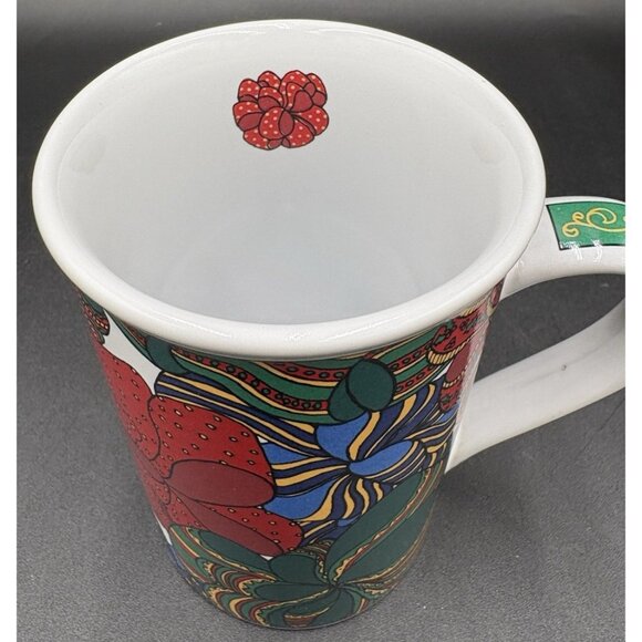 Christmas Coffee Tea Cup Holiday Mug 1995 Limited Edition Elegance Fire Works - Picture 11 of 16